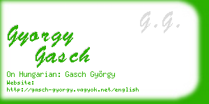 gyorgy gasch business card